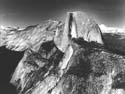 bw half dome from glacier point
